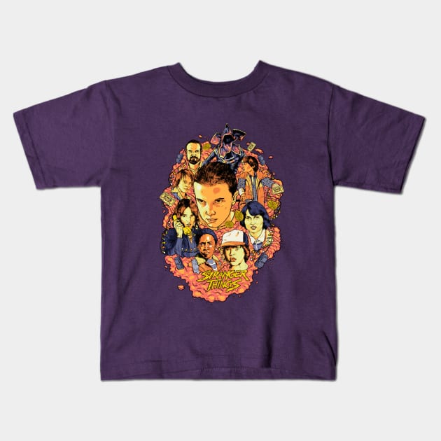 Stranger Things Kids T-Shirt by rjartworks